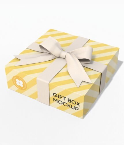 Custom gift box mockup