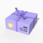 Jewelry gift box mockup