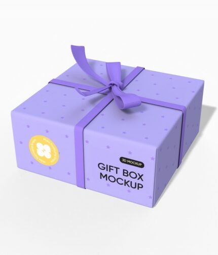 Jewelry gift box mockup