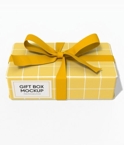 Surprise gift box mockup