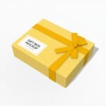 Christmas gift box mockup