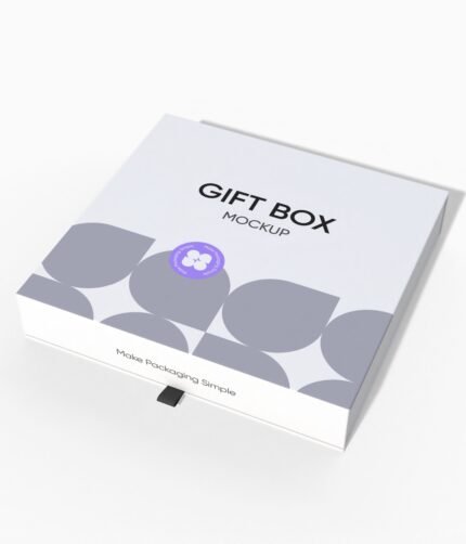 Jewelry gift box mockup
