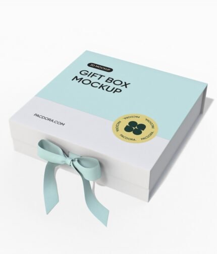 Magnetic gift box mockup