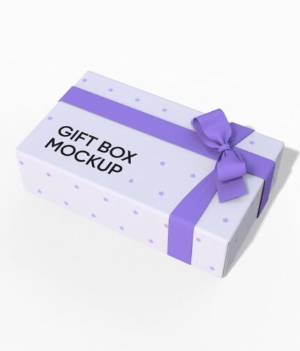 Surprise gift box mockup