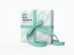 Christmas gift box mockup