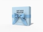 Birthday gift box mockup