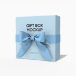 Birthday gift box mockup