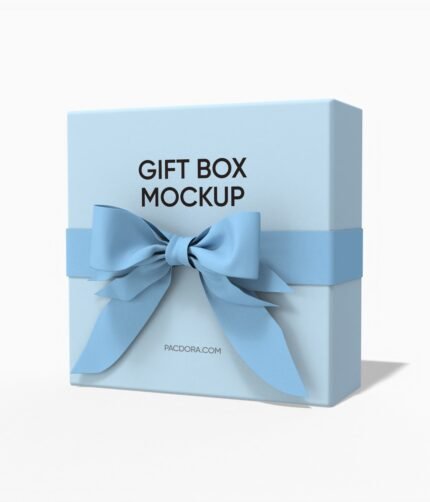 Birthday gift box mockup