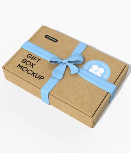 Healthy gift snack box mockup