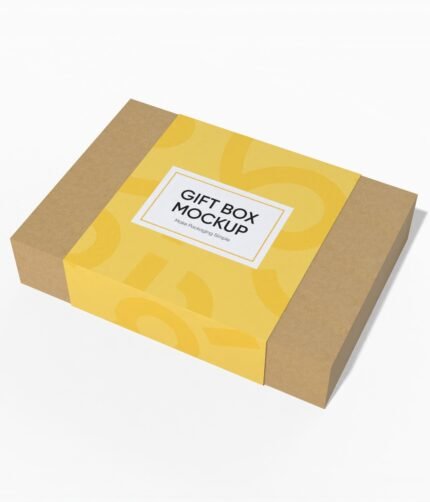 Custom sleeve gift box mockup