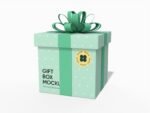 Christmas gift box mockup