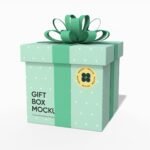 Christmas gift box mockup