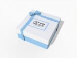 Gift box with lid mockup