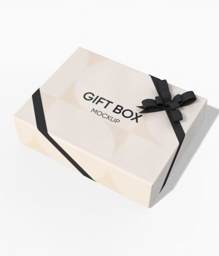 Jewelry gift box mockup