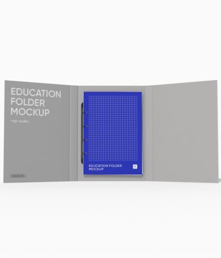 Education document folder mockup