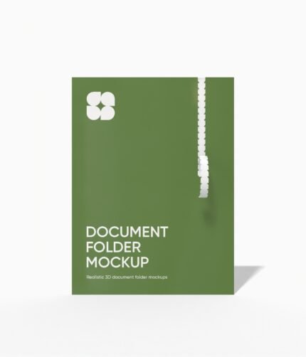 Boxed document folder mockup