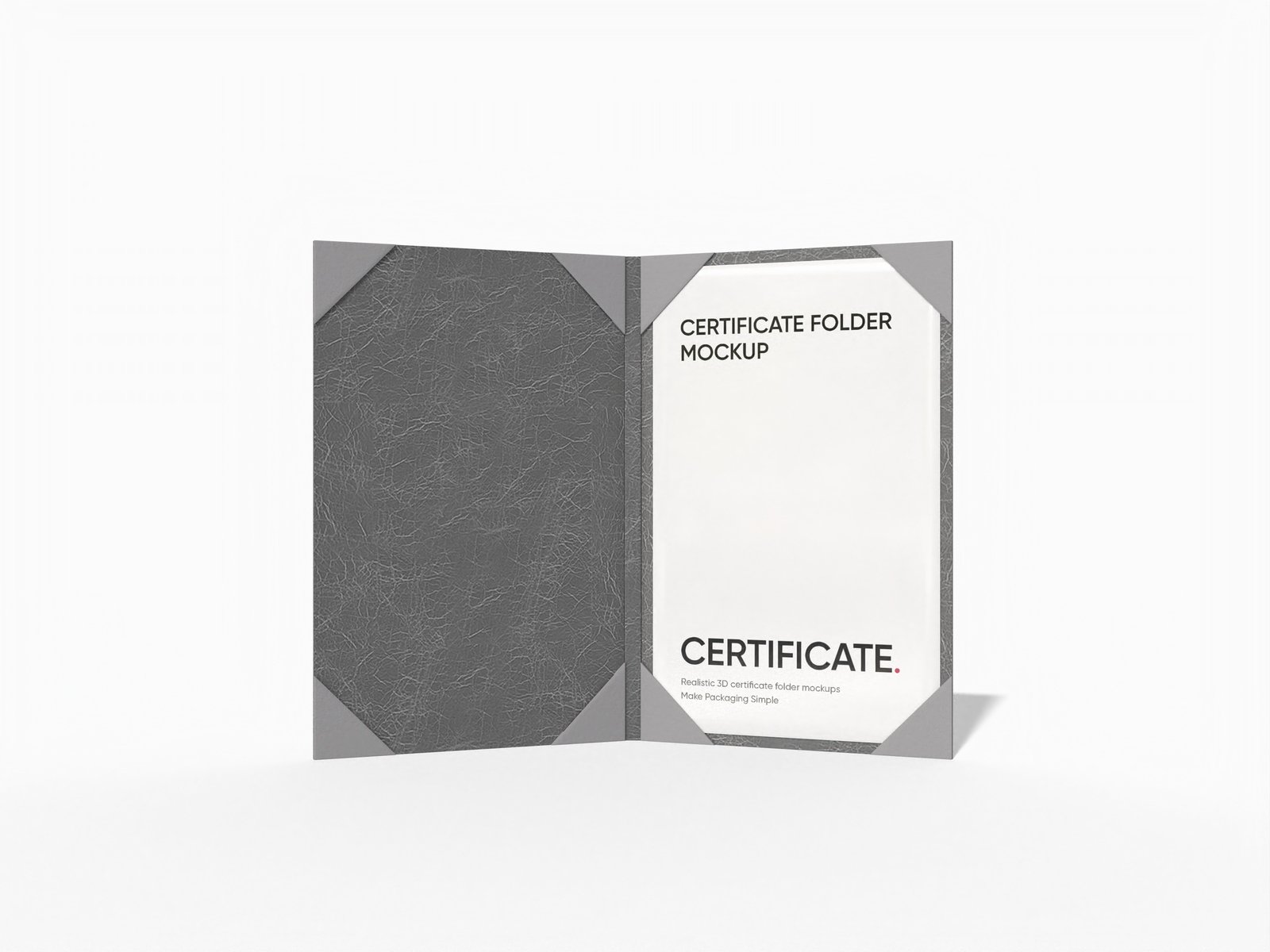 Certificate folder mockup Certificate folder mockup