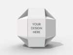 Polygonal gift box mockup mockup