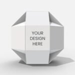 Polygonal gift box mockup mockup