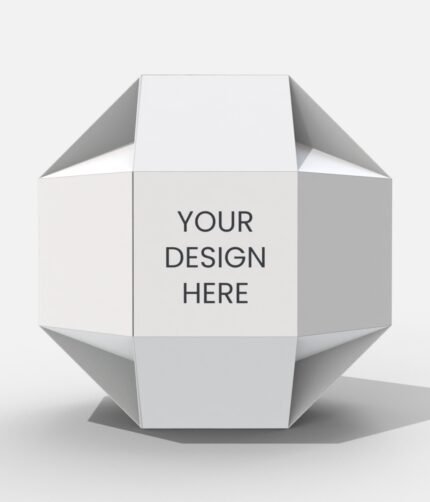Polygonal gift box mockup mockup