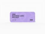Rounded mini business card mockup