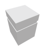 Square gift box mockup