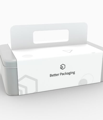 Packaging aluminum box cookie box mockup 509390