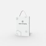 Paper wine shopping bag mockup