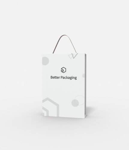 Paper wine shopping bag mockup