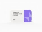 Rounded standard business card mockup