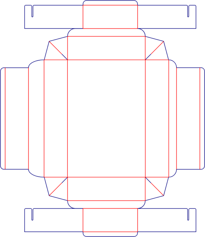 Folding display base box mockup