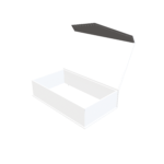 Open gift box mockup