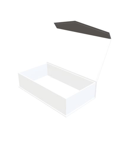 Open gift box mockup