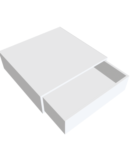 Square drawer box mockup