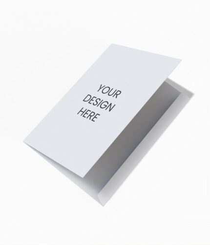 Folding greeting card mockup
