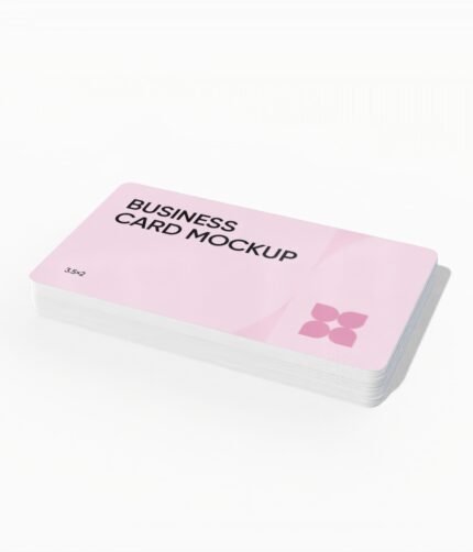 3.5 x 2" Rounded standard business card mockup