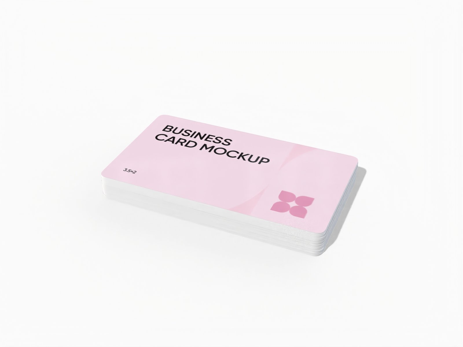 3.5 x 2" Rounded standard business card mockup 3.5 x 2" Rounded standard business card mockup