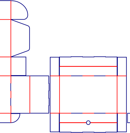Double drawer tuck front box paper mockup 156060
