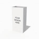 Slim paper shopping bag mockup