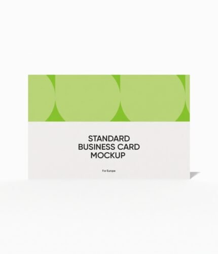 Standard business card for EU mockup