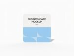 Rounded square business card mockup