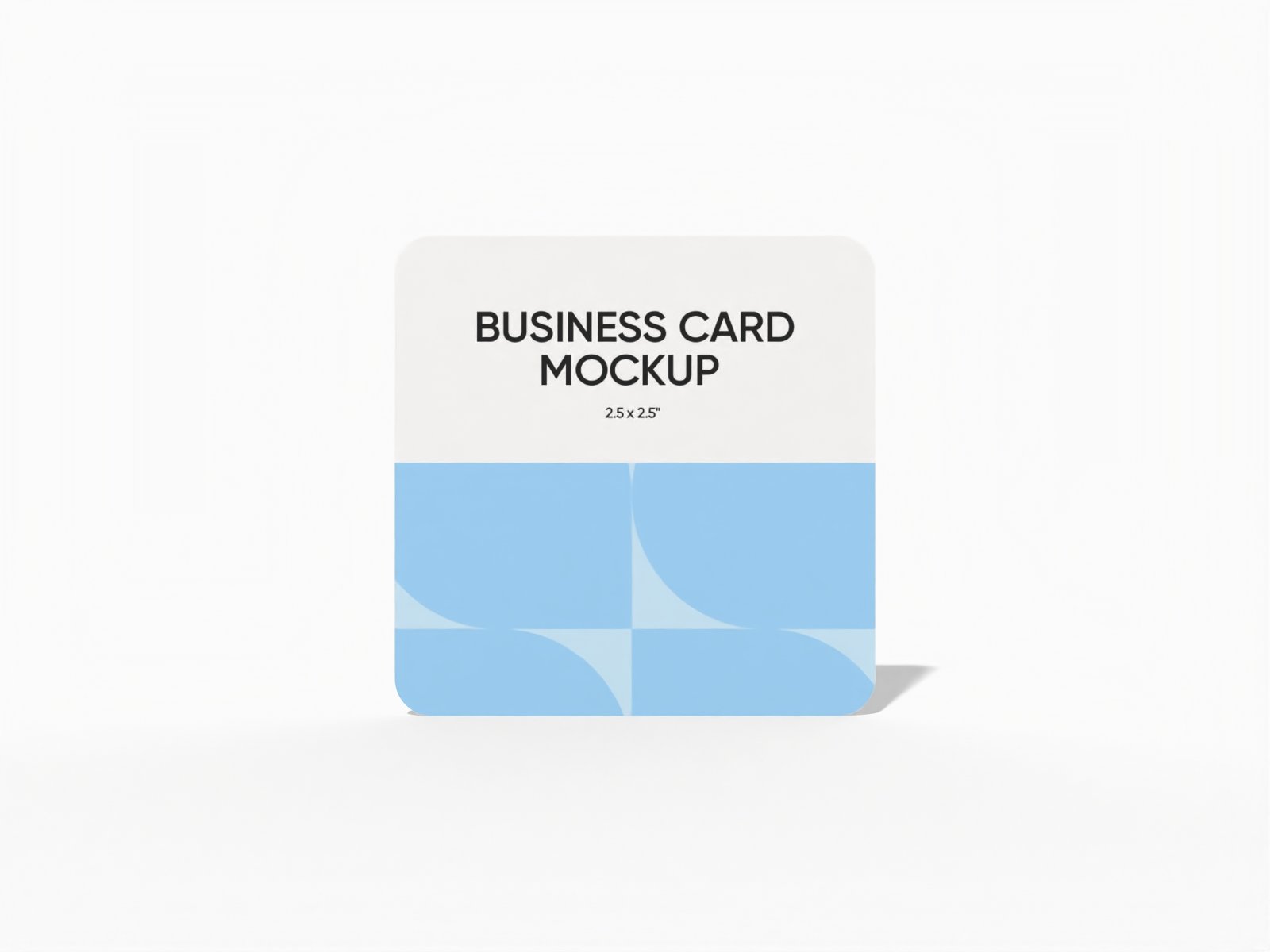 Rounded square business card mockup Rounded square business card mockup
