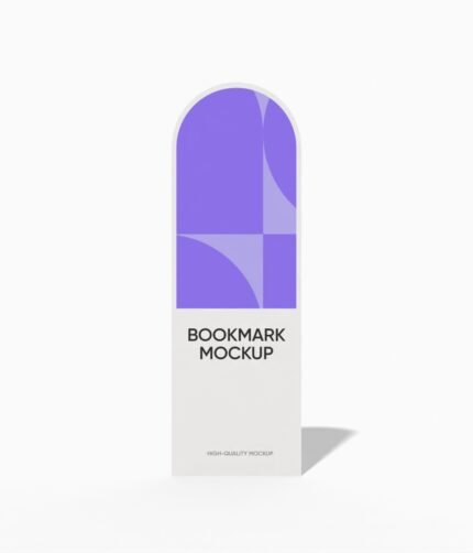 Paper bookmark mockup