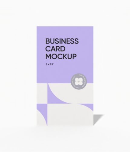 Vertical business card mockup