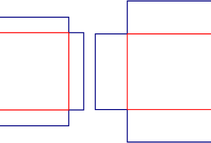 Rectangular gift box with ribbon mockup