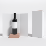 Wine box with inserts wine bottles wine bottle mockup