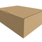 Cardboard mailer box with lock mockup