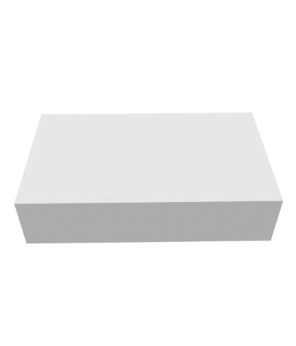 Open flat square box mockup