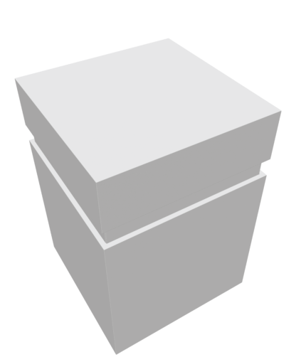 Open square gift box mockup