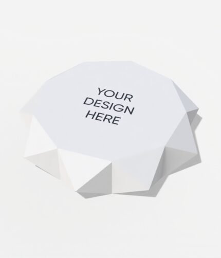 Origami star box mockup